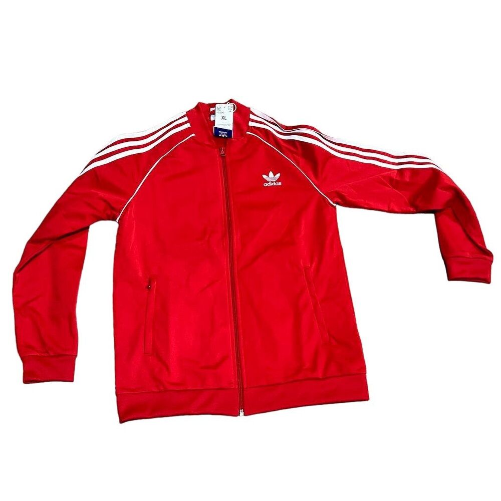 Adidas Kids' Adicolor SST Track Top Jacket Red/White XL Unisex